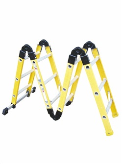 Fiberglass ladder with six joints