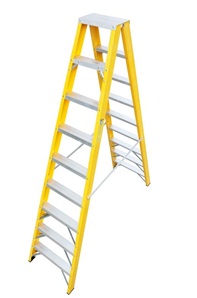 Fiberglass double-side ladder