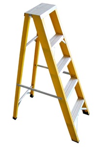 Fiberglass single-side ladder