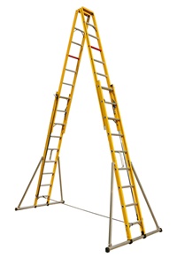 Aluminum double-side extension ladder