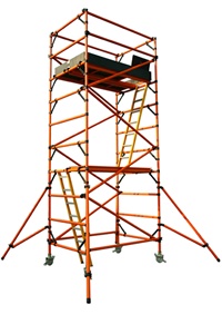 Fiberglass double-wide scaffolding
